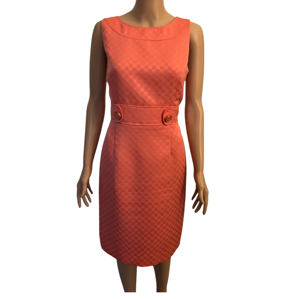 TAHARI ASL peach dress.
